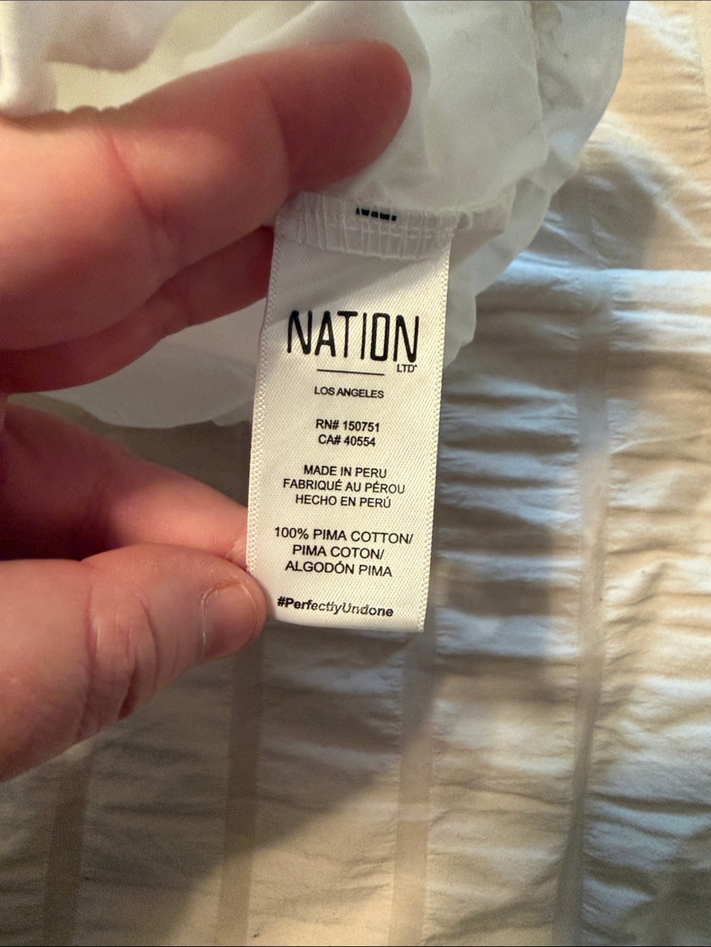 Nation LTD white sonali bubble hem crop top small - Picture 4 of 7
